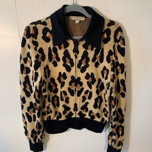 St. John leopard sweater jacket